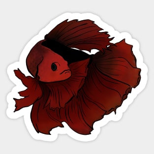 Red Betta Sticker